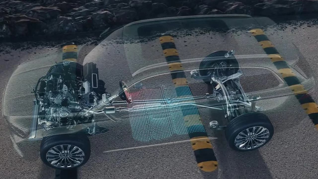 Схема адаптивной подвески CCD обновлённого Geely Monjaro
