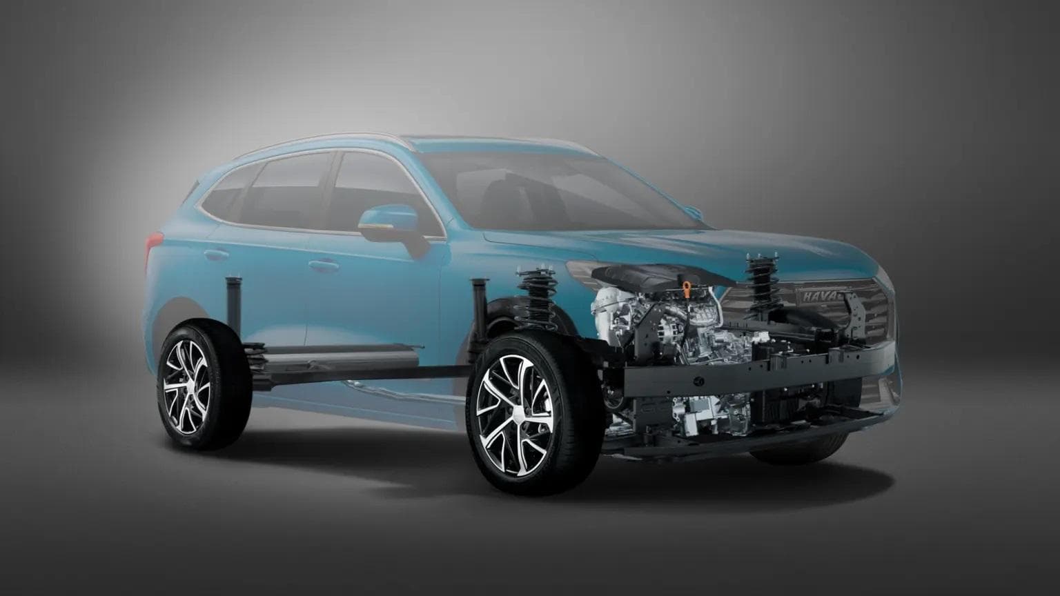 Конструкция платформы и передней подвески HAVAL Jolion первого поколения